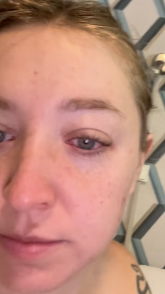 close up of a woman's face