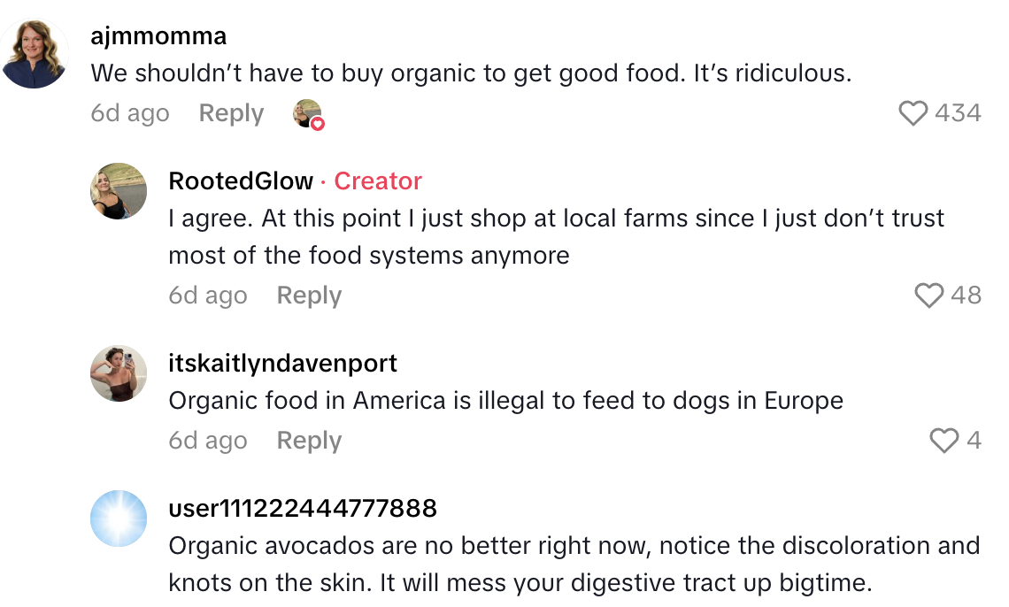 Screenshot 2025 09 01 at 12.40.43 PM A Shopper Compared An Avocado She Bought At Costco To An Organic One