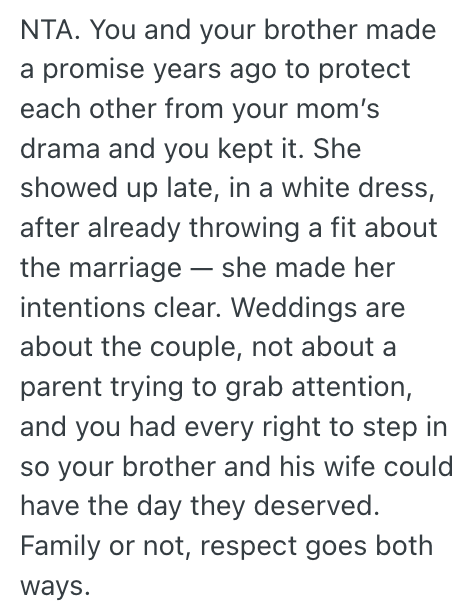 Screenshot 2025 09 01 at 14.36.34 Her Mom Always Needs To Be The Center Of Attention, And Now Her Brothers Wedding Has Rolled Around, This Day Is No Exception