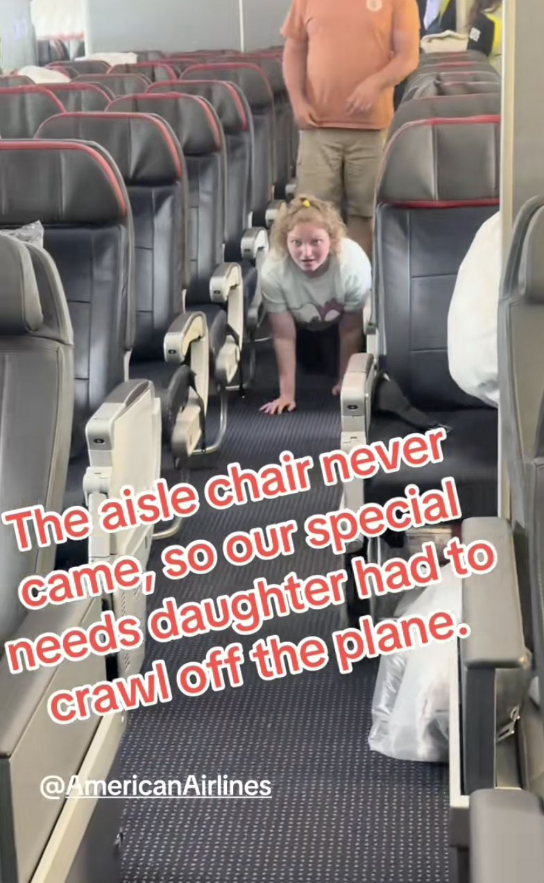 woman on a plane