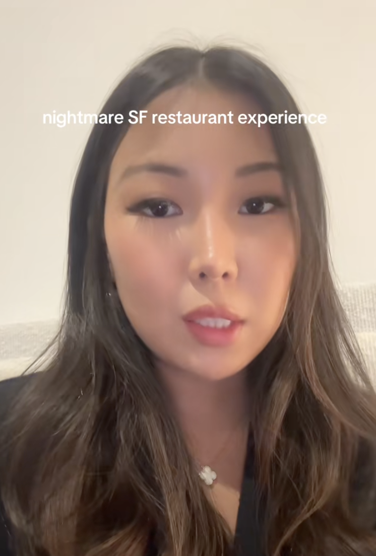 woman talking to a camera