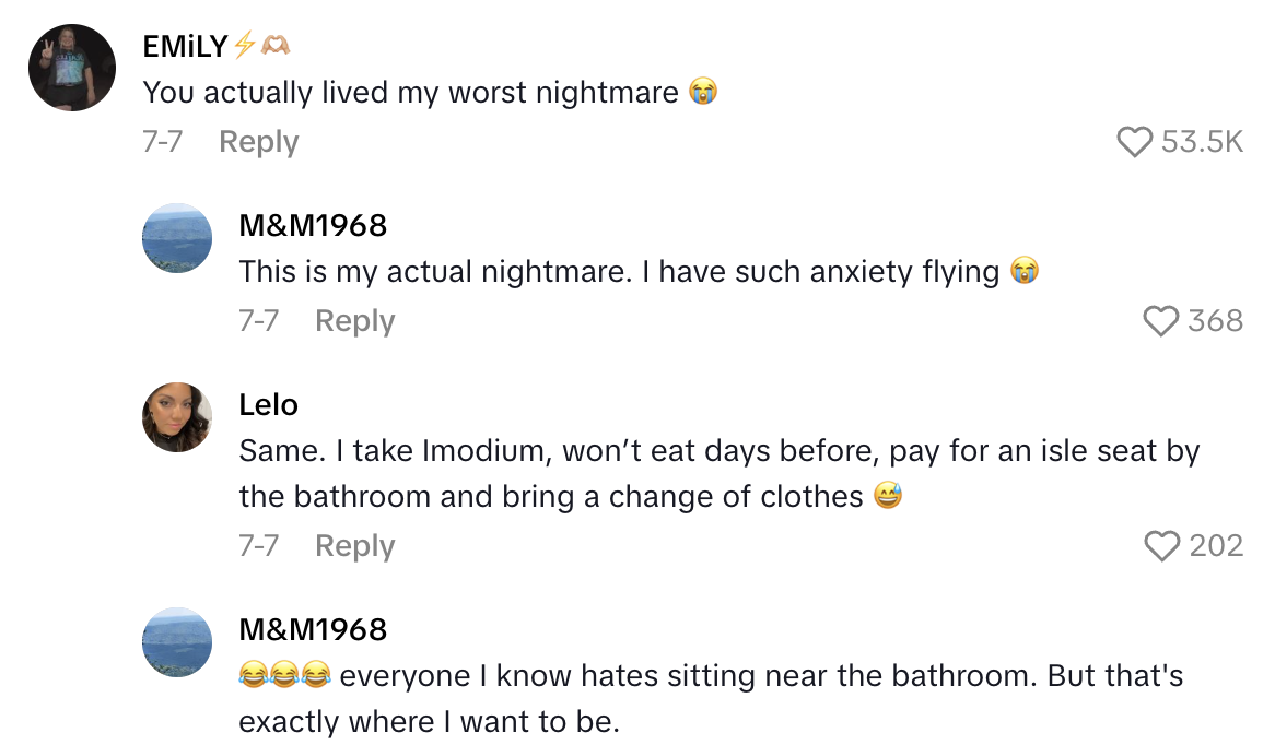 Screenshot 2025 09 01 at 4.22.03 PM A Traveler Had To Stay In The Bathroom On A Flight Because She Had Food Poisoning