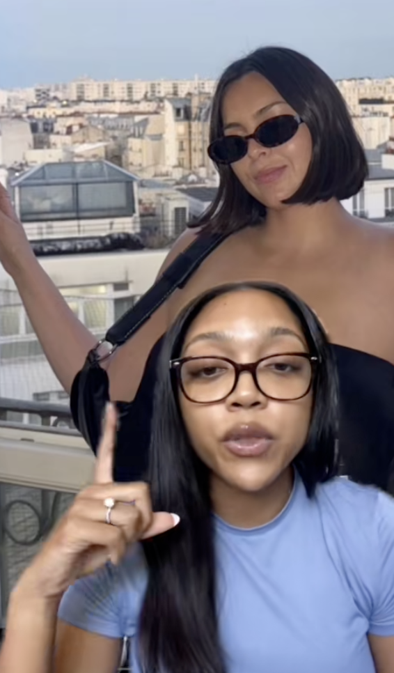 woman talking about a scammer