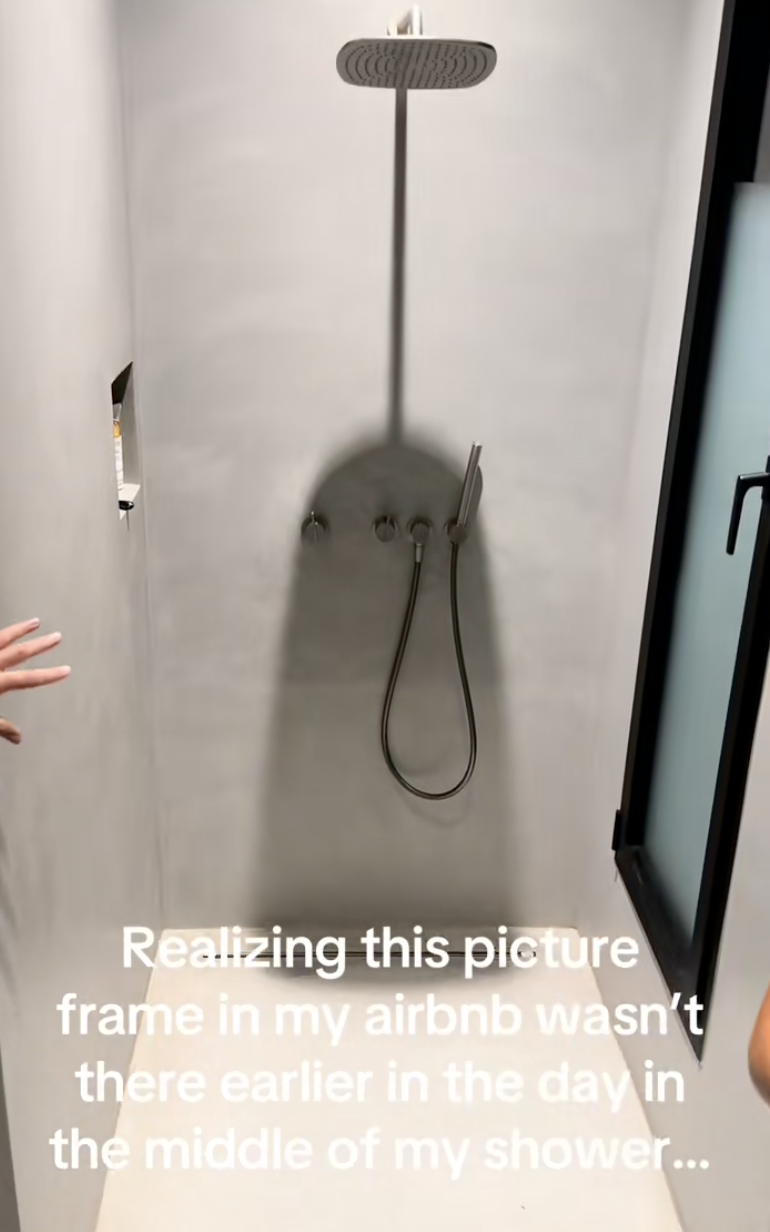shower in an airbnb