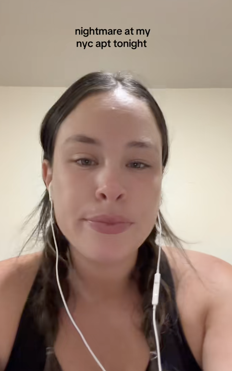 woman talking to tiktok viewers