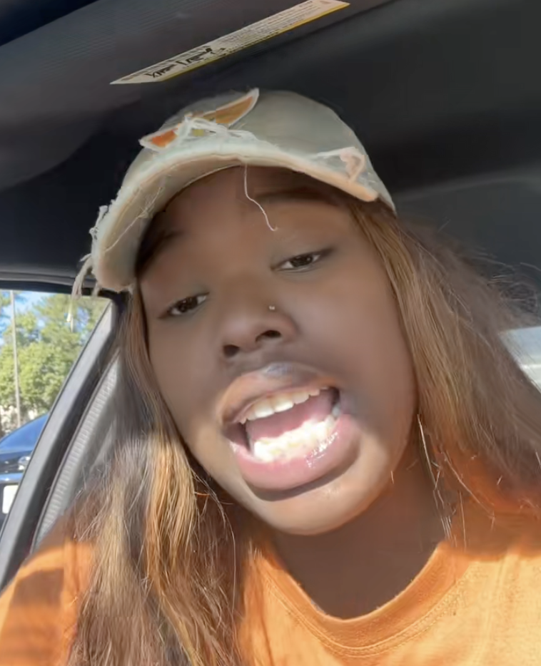 woman talking to tiktokkers