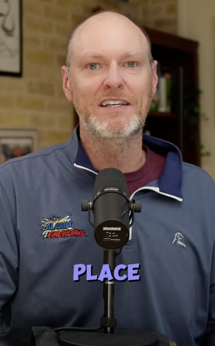 man talking about fast food