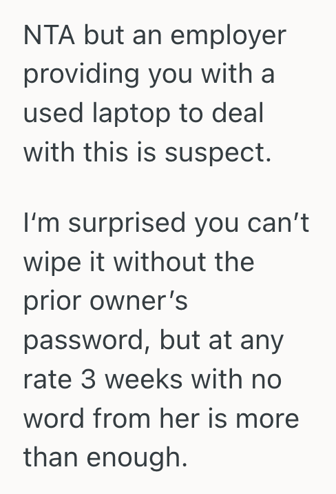Screenshot 2025 09 02 at 3.36.04 PM Her Work MacBook Came Locked With The Previous Owner’s Account, So After Sending It Back To The Owner, She Had To Threaten Legal Action To Get It Back