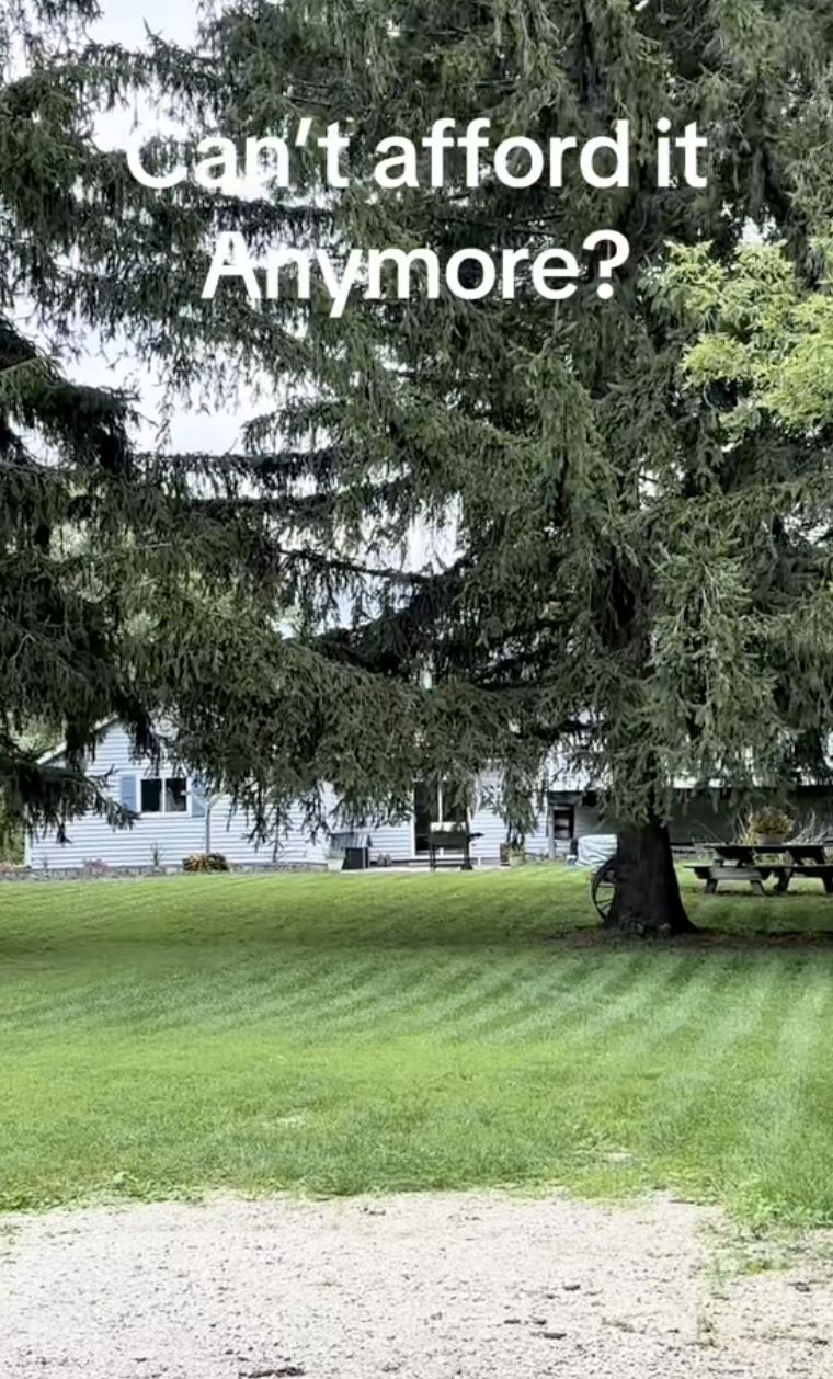 house with a big lawn