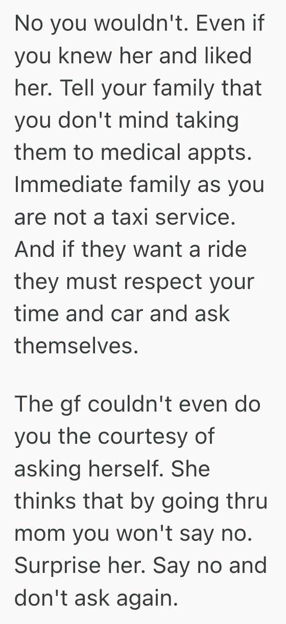 Screenshot 2025 09 03 at 1.32.48 PM Young Woman Tried To Help Her Family When They Needed Rides, But When Her Mom Expected Her To Start Driving Someone She Barely Knew, She Refused