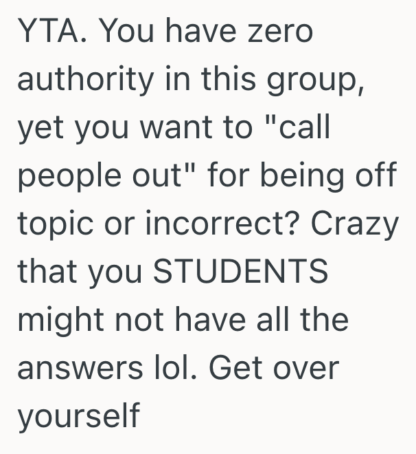Screenshot 2025 09 03 at 9.18.24 AM Student Posted A Question In The Study Group App, But The Responses Didnt Actually Answer It
