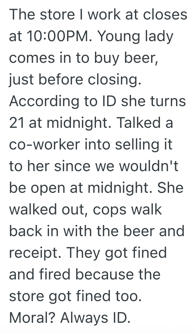 Screenshot 2025 09 04 at 10.01.37 PM Employee Covered For A Coworker Who Was Out Sick, So A Pretty Woman Tried To Buy Without An ID, But Her Charm Didnt Work