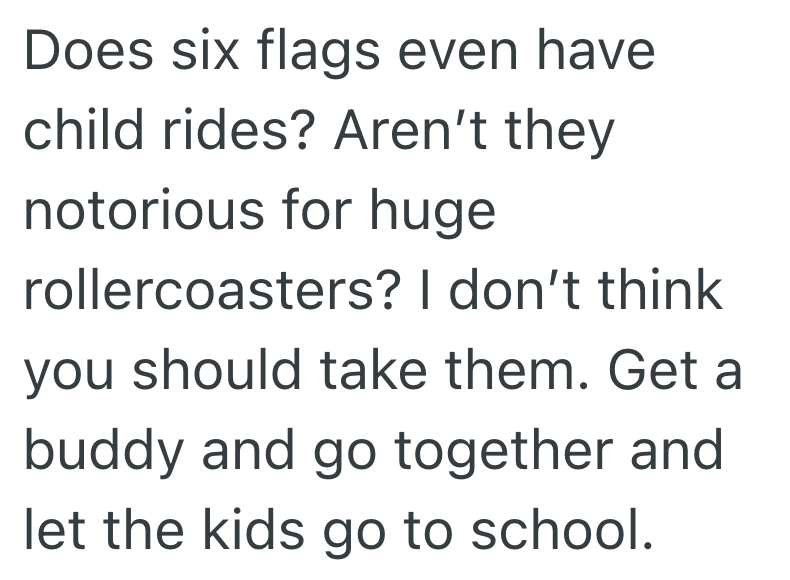 Screenshot 2025 09 04 at 8.17.25 AM Dad Wants To Let His Kids Skip School To Celebrate His Birthday At Six Flags, But His Wife Thinks Thats A Bad Idea