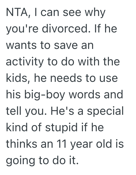 Screenshot 2025 09 05 at 11.54.21 PM Her Ex Insisted That She Ask Permission First Before Doing Fun Things With Their Son, But This Woman Said Shed Never Do That