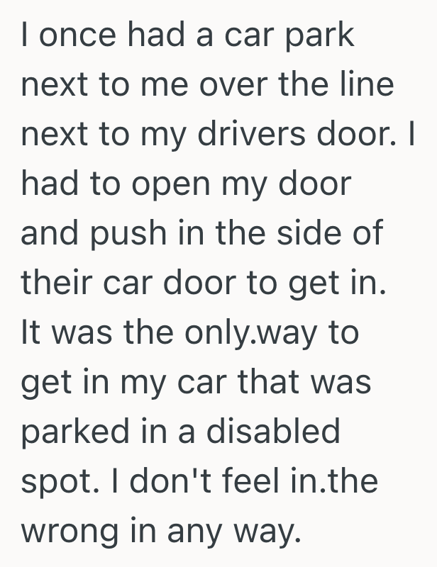 Screenshot 2025 09 05 at 12.00.44 PM Parent Parks In Spot Next To Driver Who Parked On The Line, And Theyre Pretty Upset About It