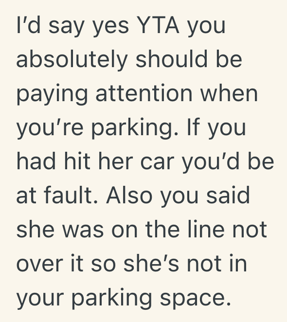 Screenshot 2025 09 05 at 12.01.39 PM Parent Parks In Spot Next To Driver Who Parked On The Line, And Theyre Pretty Upset About It