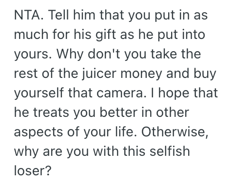 Screenshot 2025 09 06 at 6.42.40 PM Her Husband Wanted An Expensive Juicer For Christmas, But She Bought One Thats Way Cheaper Because He Doesnt Buy Her Expensive Gifts
