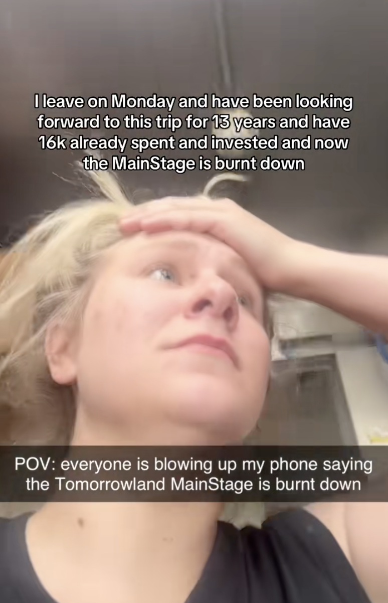 woman with an exasperated expression