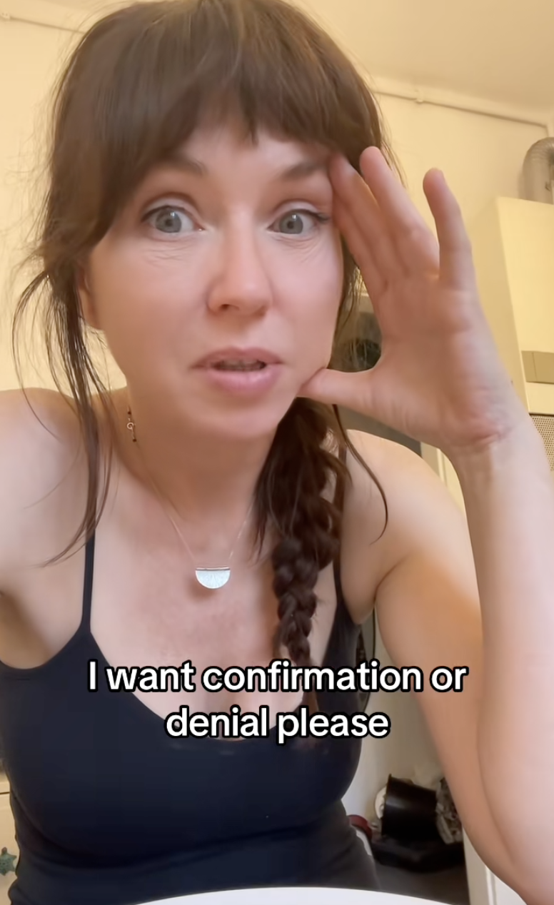 woman talking to tiktok viewers