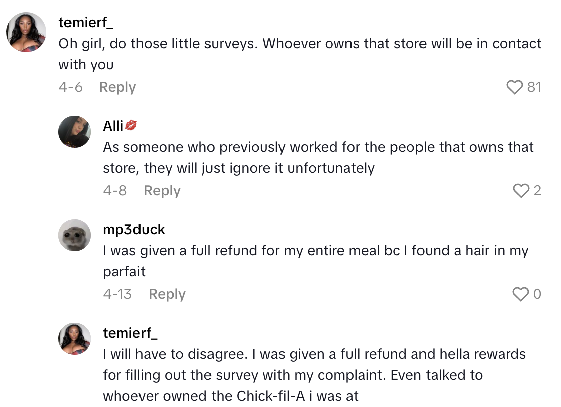 Screenshot 2025 09 06 at 9.22.40 AM A Customer Said Chick fil A Workers Searched Her Car After She Said She Didnt Get All Of Her Food