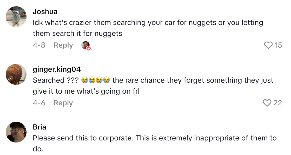 Screenshot 2025 09 06 at 9.23.01 AM A Customer Said Chick fil A Workers Searched Her Car After She Said She Didnt Get All Of Her Food