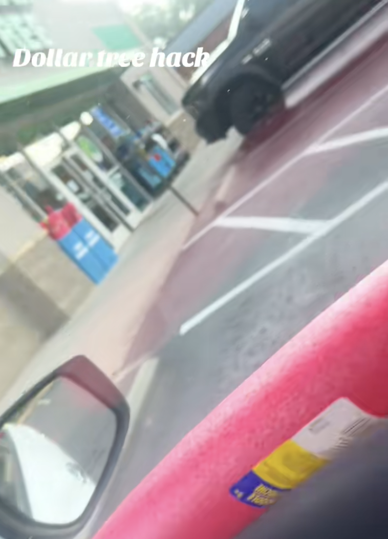 pool noodle in a car