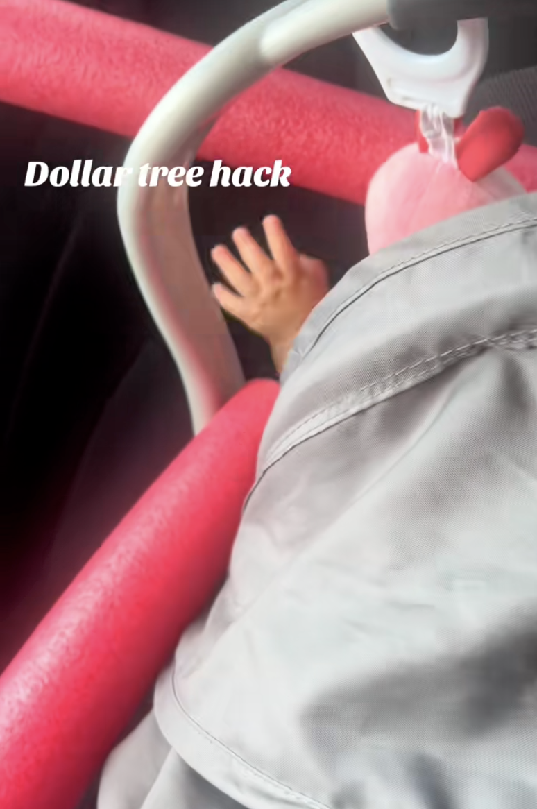 baby in the back of a car