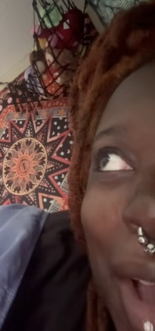 woman talking to tiktokkers