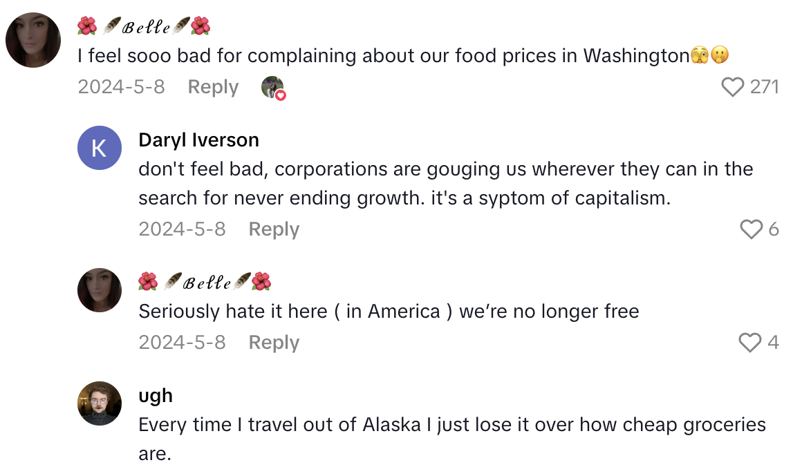 Screenshot 2025 09 07 at 6.08.00 PM A Shopper Showed What Her Rural Alaska Grocery Store Looked Like Only Two Days After It Was Restocked