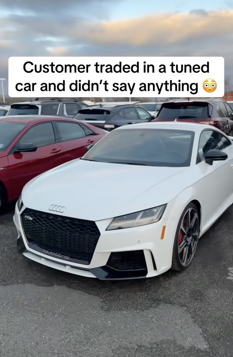 audi in a parking lot