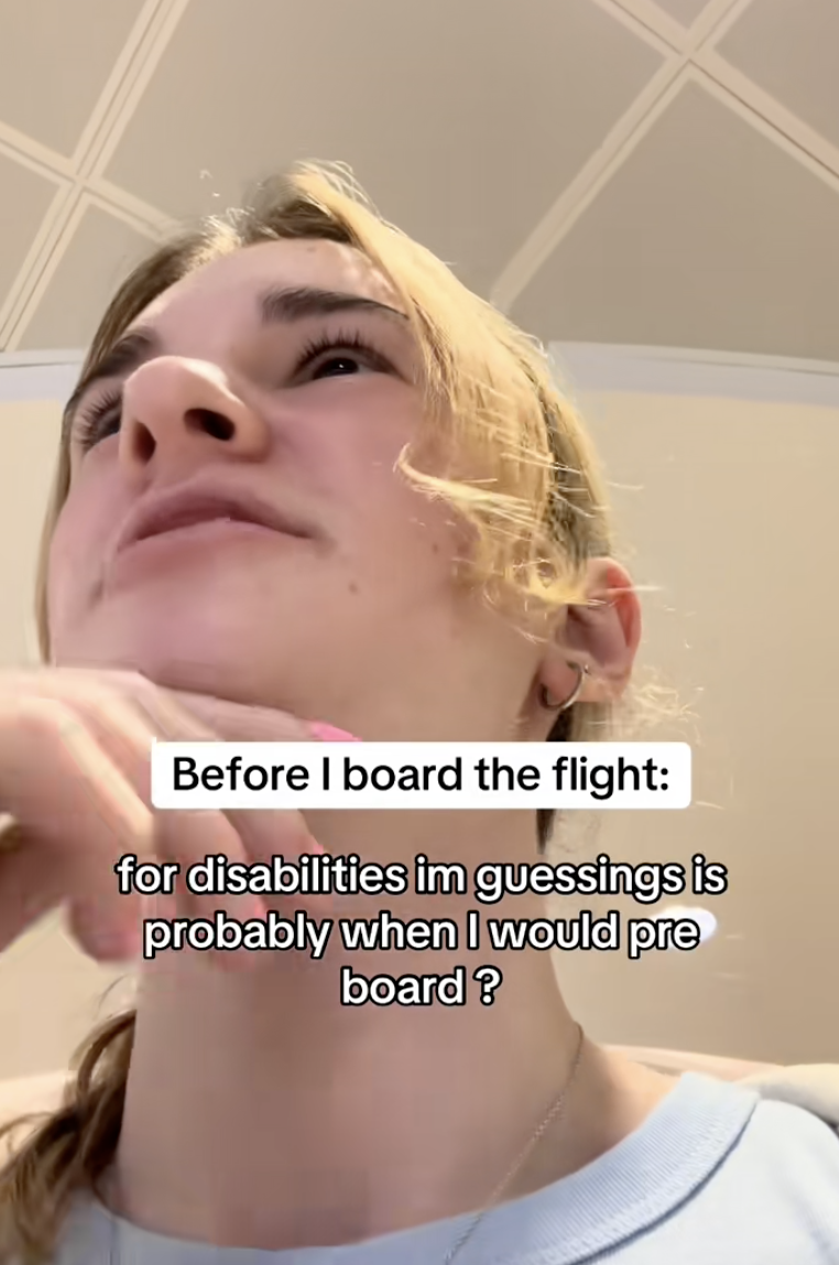 woman boarding a plane