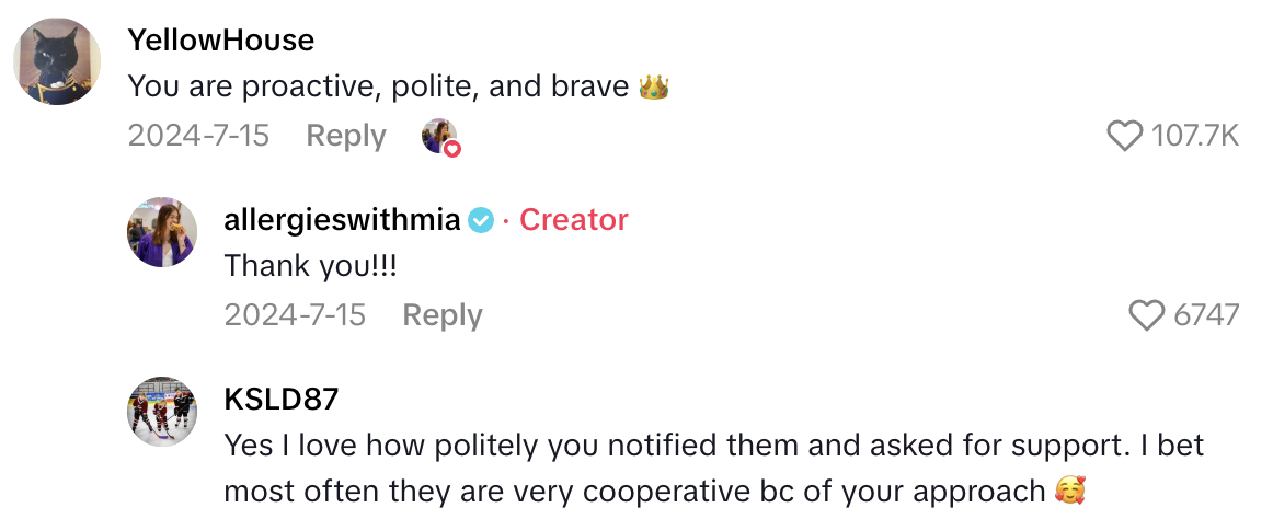 Screenshot 2025 09 07 at 6.53.26 PM A Traveler With Severe Allergies Asked To Board Her Plane Early So She Could Clean Her Seat