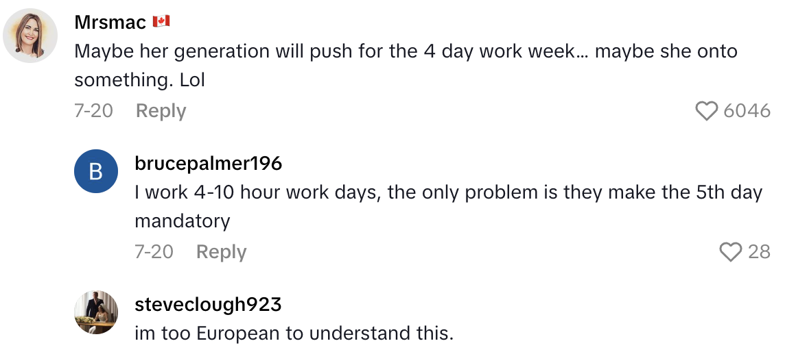 Screenshot 2025 09 07 at 7.06.58 PM A Mom Said That Her Daughter Told Her She Doesnt Like Working Five Days A Week At Her Job