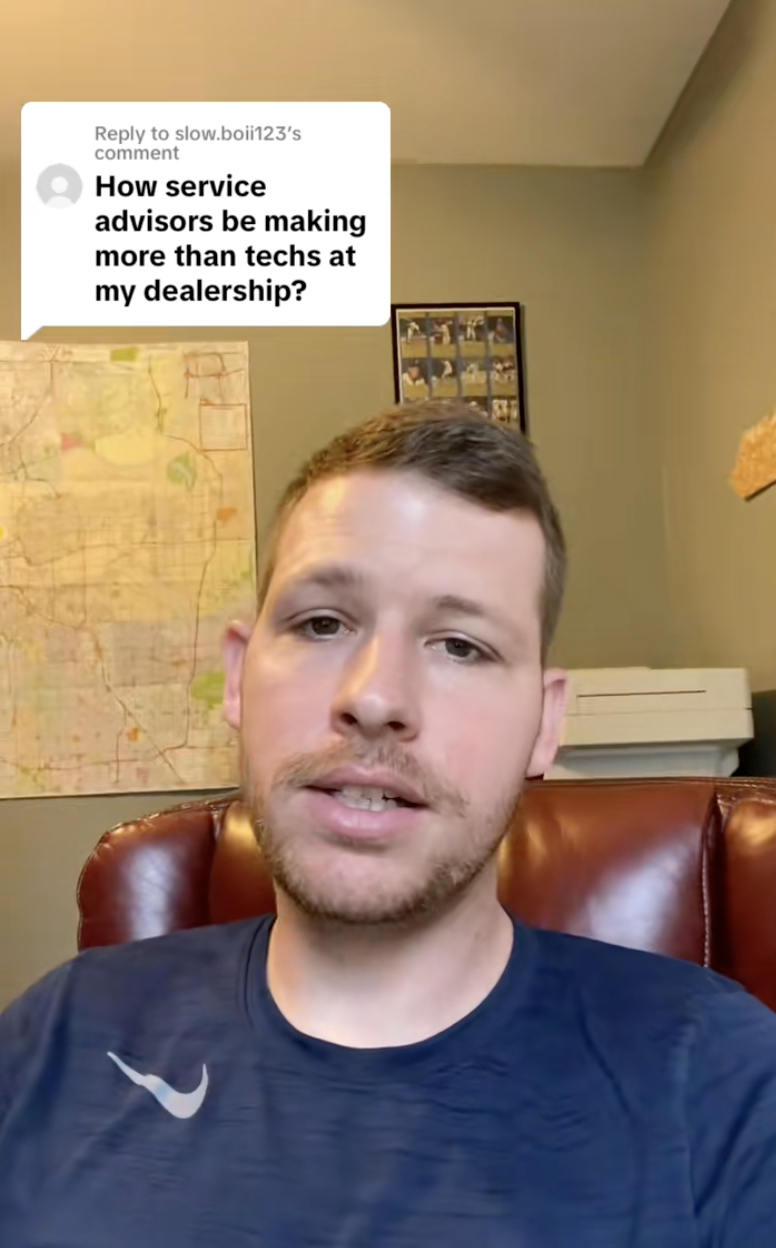 man talking about car dealerships