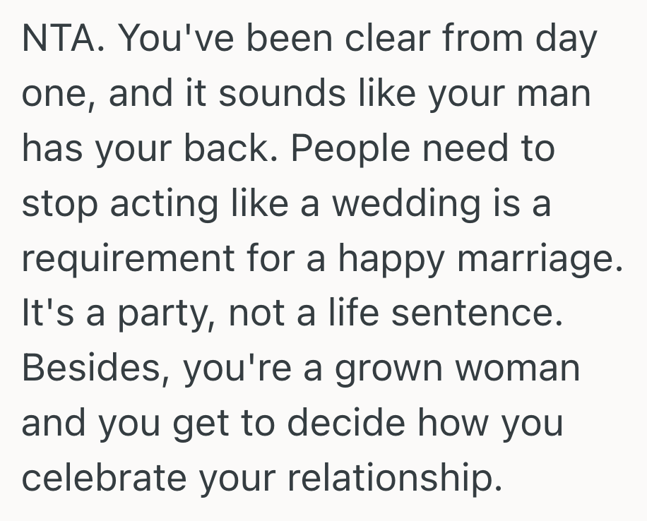 Screenshot 2025 09 07 at 9.32.39 PM She Doesnt Want A Wedding, But Her Fiancés Parents Keep Pressuring Her By Offering To Pay And Suggesting Ceremony Ideas