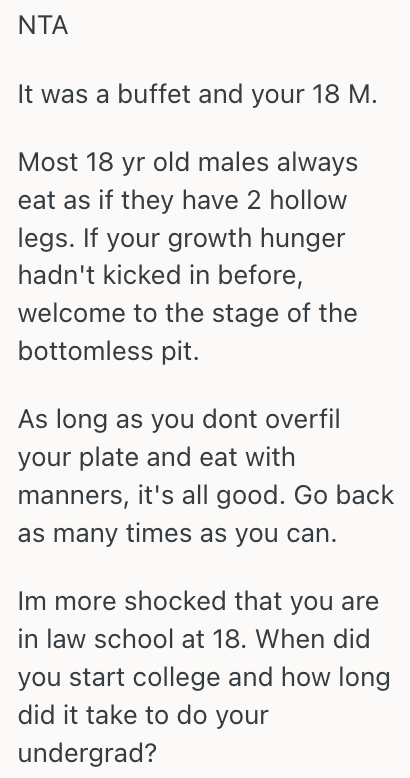 Screenshot 2025 09 08 at 09.42.55 Student Recently Got Into Law School, So He Went To A Buffet To Celebrate His Achievements. But What Happened Next Left Him Feeling Shamed And Insecure.