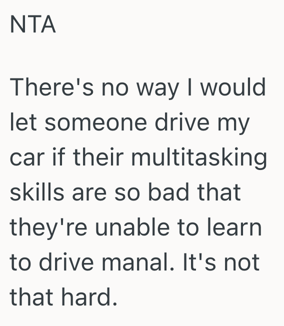 Screenshot 2025 09 08 at 2.00.28 PM Her Boyfriend Is Trying To Get His Drivers License, But Shes Wondering If She Should Let That Influence Her Decision About What Car To Buy
