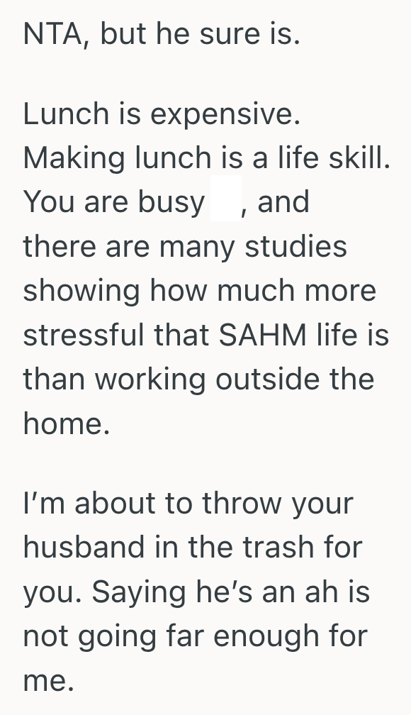 Screenshot 2025 09 09 at 11.59.22 AM Her Husband Demanded She Handle All The Housework And Pack His Lunch Every Day, So She Decided To Stop Catering To His Entitlement