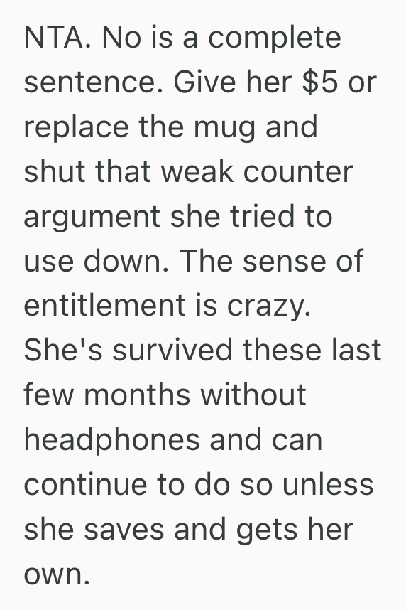 Screenshot 2025 09 09 at 4.30.17 PM Her Roommate Carelessly Broke An Expensive Pair Of Her Headphones, So When She Refused To Stop Lending Things, Her Roommate Accused Her Of Being Petty