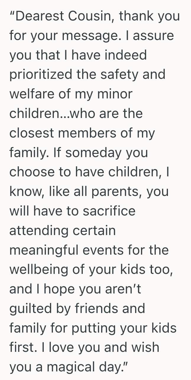 Screenshot 2025 09 09 at 4.56.41 PM His Cousin Wanted A Child Free Wedding, So He Stayed Away Due To Lack Of Childcare And Faced Backlash For It