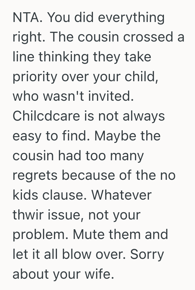 Screenshot 2025 09 09 at 4.57.38 PM His Cousin Wanted A Child Free Wedding, So He Stayed Away Due To Lack Of Childcare And Faced Backlash For It