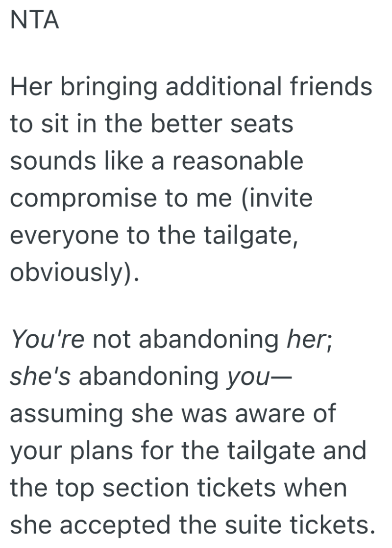Screenshot 2025 09 10 at 11.01.38 AM e1757519323679 Woman Gets Upgraded Tickets To Football Game, But Her Boyfriend Refuses To Leave Their Friends Behind