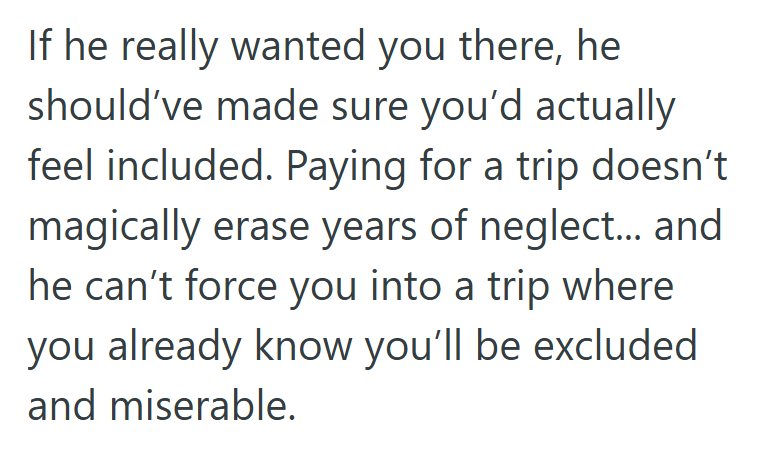 Screenshot 2025 09 11 142334 1 His Stepsiblings Always Treated Him Miserably, So When His Family Planned A Vacation, He Decided Not To Go