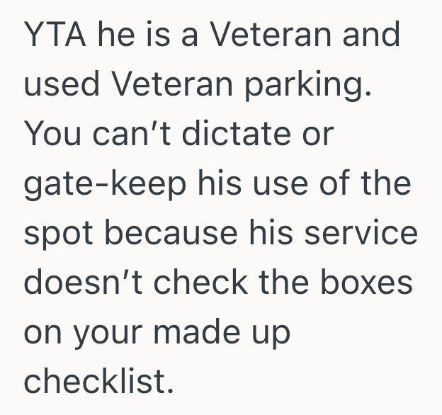 Screenshot 2025 09 11 at 6.41.50 PM She Grew Up In A Military Town, So She Told Her Father In Law Not To Park In A Veteran Parking Spot Even Though He Actually Is A Veteran