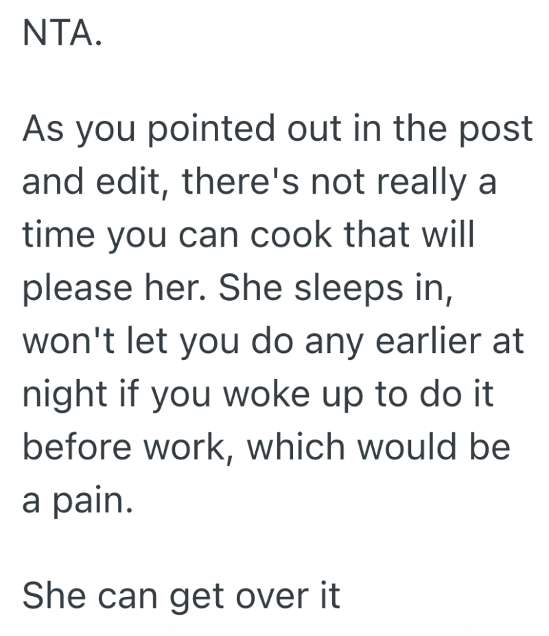 Screenshot 2025 09 11 at 8.18.15 AM e1757593225439 Night Shift Worker Wants To Cook At Midnight, But Roommate Says The Smell And Noise Will Ruin Her Sleep