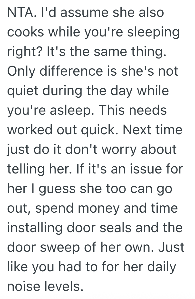 Screenshot 2025 09 11 at 8.18.29 AM Night Shift Worker Wants To Cook At Midnight, But Roommate Says The Smell And Noise Will Ruin Her Sleep