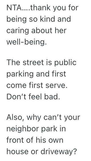 Screenshot 2025 09 11 at 9.08.29 AM She Parks On The Street To Leave A Spot In Her Driveway For Her Babysitter, But Now Her Neighbor Isnt Happy About It