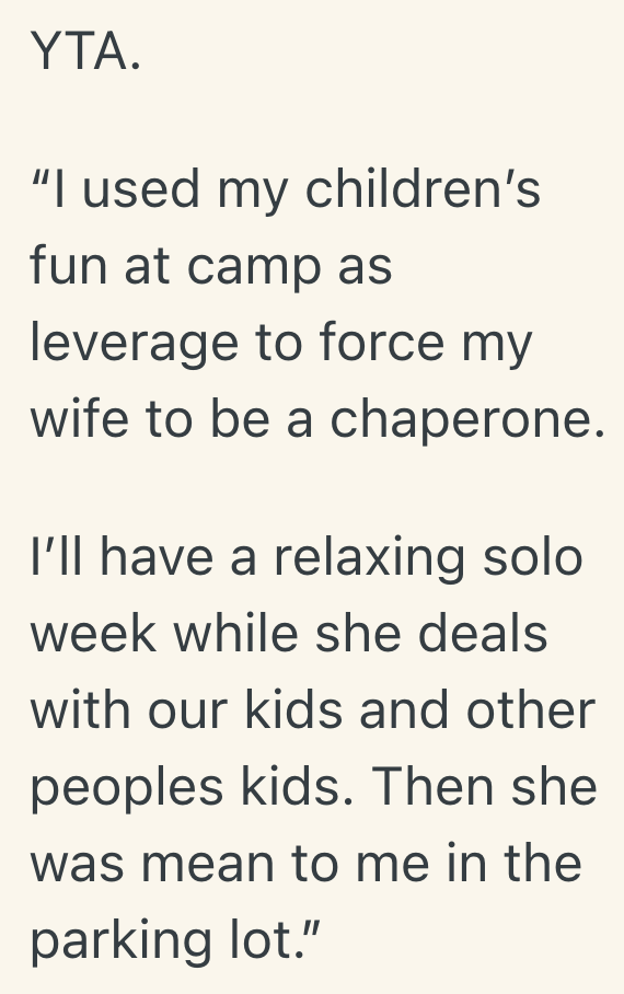 Screenshot 2025 09 12 at 11.51.10 AM Husband Drops Wife And Kids Off At Summer Camp, But His Wife Is Really Upset At Where He Chose To Park