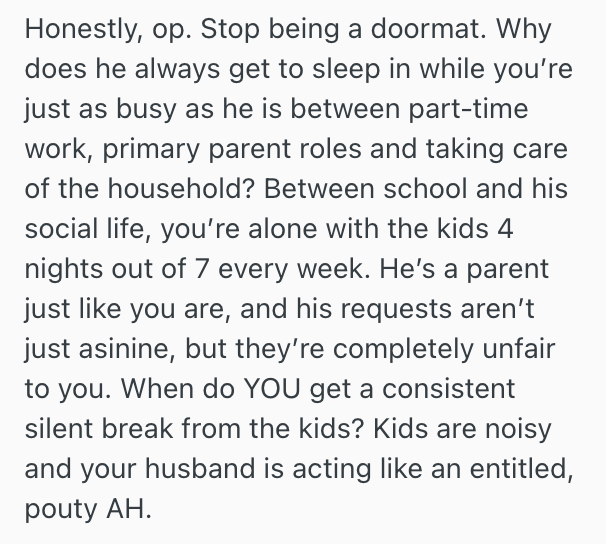 Screenshot 2025 09 14 at 1.13.26 PM Wife Manages Her Toddlers On Busy Mornings, But Her Husband Keeps Complaining About The Noise They Make While Hes Trying To Sleep