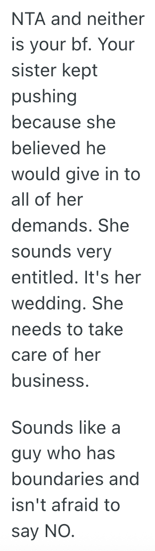 Screenshot 2025 09 14 at 6.29.59 PM Entitled Sister Comes At Womans Boyfriend With Multiple Wedding Favors, But She Is Shocked When The Boyfriend Cancels Everything All At Once